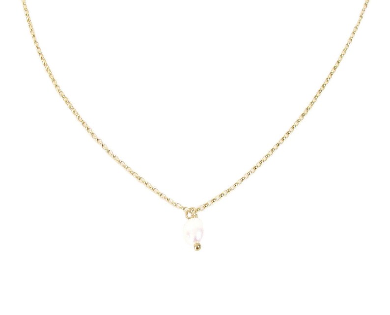 Freshwater Pearl Drop Necklace | Rice Pearl Pendant | Gold Filled or Silver